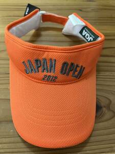 送料込み！新品未使用 JGA ゴルフサンバイザー オレンジ JAPAN OPEN 2012 GOLF ゴルフウェア 帽子 サンバイザー