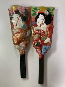 羽子板 ２組 女の子 正月 伝統工芸 昭和レトロ