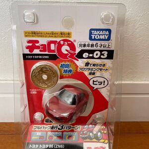 チョロQ トヨタ86 ZN6 e-03 ミニカー　コレクション　赤　新品　定価1699円 未使用　①340 タカラトミー初回特典