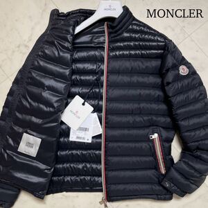 極美品/size2★ MONCLER モンクレール DANIEL ダウンジャケット ブルゾン ライダース アウター LONGUE SAISON Wジップ ブラック 黒 メンズ