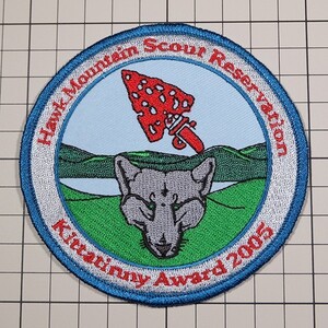 VE101 ホーク マウンテン スカウト リザベーション 丸形 ワッペン パッチ Hawk Mountain Scout Reservation Kittatinny Award 2005