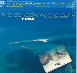 12インチ TUBE チューブ 希少盤「THE SEASON IN THE SUN -Special Remixed Seaside version-」 帯付き 12AH-2070