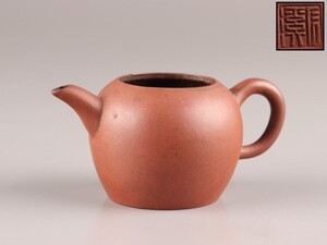 中国古玩 唐物 煎茶道具 朱泥 紫泥 紫砂壷 茶壷 急須 在印 時代物 極上品 初だし品 D0925