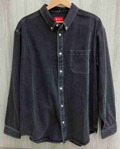 Supreme シュプリーム Applique Denim Shirt デニムシャツ 黒 ブラック メンズ Lサイズ