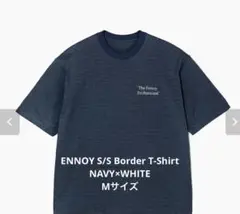 ENNOY S/S Border T-Shirt NAVY×WHITE