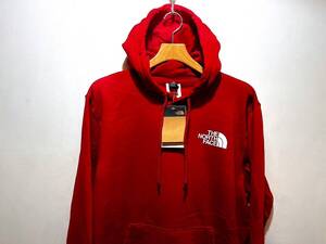 即決 新品 正規品 USA限定 The North Face ノースフェイス US-L バックロゴプリント フーディー RED スウェットパーカー