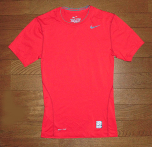 NIKE PRO COMBAT DRI-FIT ナイキ プロ コンバット ドライフィット コンプレッション 半袖 インナーシャツ RED M 使用少 美品 