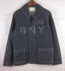 MAJ25283 FREEWHEELERS フリーホイーラーズ ショールカラー デニム ジャケット カバーオール BNY BEDT 112 38 美品