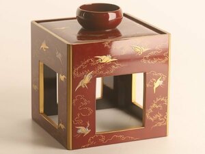 【琴》送料無料木製漆器 蒔絵天目台 KY382