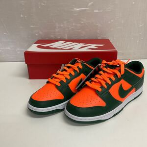 営AB37-80 新品未使用 NIKE ナイキ DUNK LOW RETRO ダンク ロー レトロ マイアミ ハリケーンズ メンズ スニーカー DD1391-300 タグ付 27cm