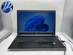 【ジャンク】☆HPノートパソコンProBook470G5☆Win11pro/Microsoft Office付き/corei5-8250U/SSD256GB搭載/メモリ8GB/15.6型/中古 PC/P4059