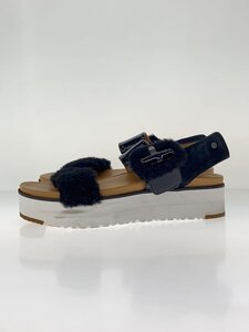 UGG australia◆FLUFF CHELLA/ストラップサンダル/UK6/ブラック