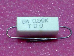 セメント抵抗 5W 0.5ΩK（TDO）