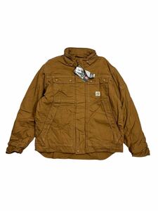 【未使用品】 カーハート carhartt ブルゾン ジャケット キャメル色 Lサイズ ハーフコートジャケット スタンドカラー 3m ドローコードあり