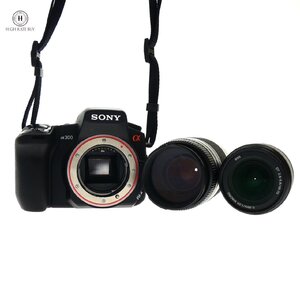 1円スタート カメラ レンズ 3点セット SONY ソニー α300 ボディ デジタル 一眼レフカメラ 4.5-5.6/75-300 3.5-5.6/18-70 動作未確認