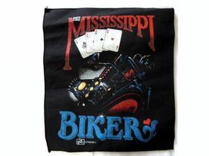 ビンテージTHE MISSISSIPPI BIKERミシシッピバイカー デニムジャケット背中ワッペン/パッチ(30×28/22cm) デッドストック