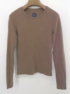 ◇ GAP ギャップ 長袖 カットソー サイズ XS ブラウン レディース E