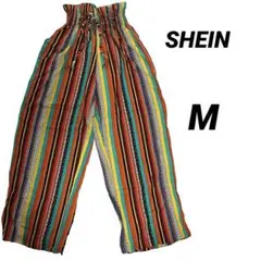 【SHEIN】未使用 シーイン パンツ エスニック カラフル ラフ テロテロ