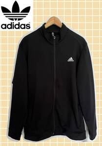 【送料無料】★新品 アディダス adidas フリース フルジップ ジャケット【XLサイズ】黒 メンズ ジャージ