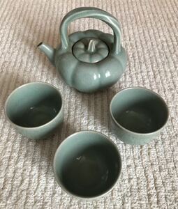 ★「玄」　青磁器　白磁　急須と湯飲み　美品　長期保管品　★