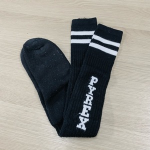 【希少/中古】正規品 PYREX VISION LONG LOGO SOCKS BLACK / Virgil Ablor 靴下 ロング ソックス パイレックス ビジョン OFF-WHITE