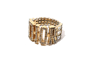 Dior ディオール CRYSTAL RING ゴールド金具 ディオレボリューション クリスタル リング S 10号 GOLD / WHITE ゴールド ホワイト R1196DVOC