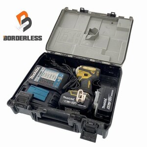 【中古品!1円スタート!送料無料】makita 18V 充電式インパクトドライバ TD172DGXFY 黄 バッテリー2個(18V 6.0Ah) 充電器 85408