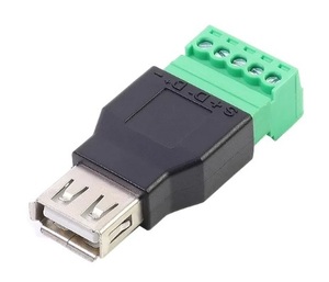 USB 2.0タイプ-メス-5ピンネジコネクタ,はんだ付けなし,USB 2.0ジャック,端子プラグアダプター！