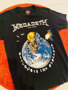 ビンテージ MEGADEATH Tシャツ・メガデス 2005年ツアーTシャツ・メタルT・THRASH METAL・METALLICA・SLAYER・デイブムステイン・検索用