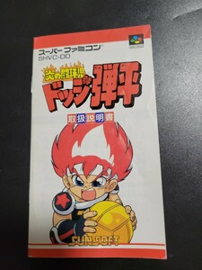 炎の闘球児 ドッジ弾平 sfc スーパーファミコン 説明書 説明書のみ Nintendo 任天堂