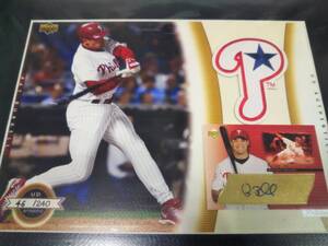 UPPERDECK 2003 UD Authentics memorabilia BASEBALL 直筆サインカード パットバレル PAT BURRELL 新品未使用