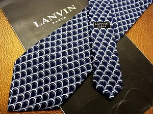 ★良品★3R04343【LANVIN】ランバン「イルカ 柄」ネクタイ