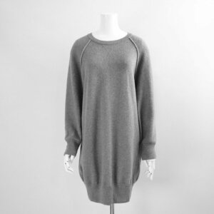 1円～★ MM6 Maison Margiela ◆ ウールブレンド ニットワンピース グレー Sサイズ セーター ひざ丈スカート メゾンマルジェラ ◆MU27