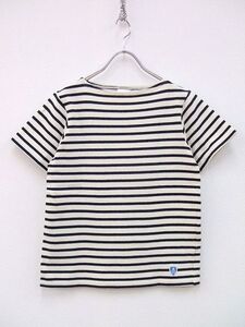 ORCIVAL ボーダー カットソー サイズ2 半袖Ｔシャツ アイボリー ネイビー レディース オーシバル オーチバル 2-0411S 187560