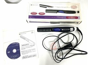 【L18859】　クレイツイオン　CREATE ION　コームアイロン　クッシー　ヘアアイロン　DVD付　中古品　通電確認済み　ジャンク品　現状品