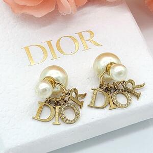 【正規品】Dior ディオール トライバル パール ピアス ゴールド レディース