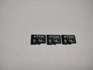 3枚セット　16GB　TDK　microSDHCカード　フォーマット済み　microSDカード　メモリーカード