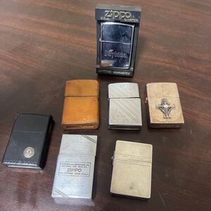 おまとめ ７個 ZIPPO オイルライター 喫煙具 ジッポー ジッポ 喫煙グッズ ライター Zippo シルバーカラー レザー 現状品