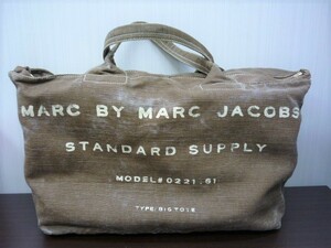 MARC BY MARC JACOBS マークバイマークジェイコブス ビッグ トートバッグ キャンバス ブラウン ⑪　a