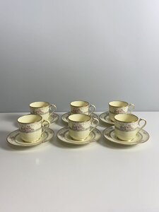 Noritake◆カップ&ソーサー/6点セット/WHT//