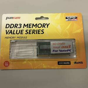 未使用品　CFD panram ノートパソコン用メモリー 4GB D3N1600PS-4G DDR3 PC3-12800 4GB 204pin