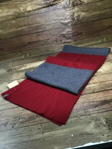 HM229 VELOBICI ヴェロビチ Merino Wool Scarf スカーフ Ribbed Ruby Tip Ruby One Size