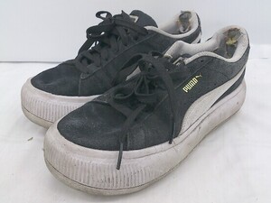 ◇ PUMA プーマSUEDE MAYU 380686-02 厚底 スニーカー シューズ サイズ23ｃｍ ブラック レディース E