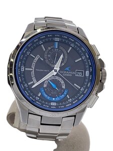 CASIO◆ソーラー腕時計・OCEANUS/アナログ/SLV/SLV//