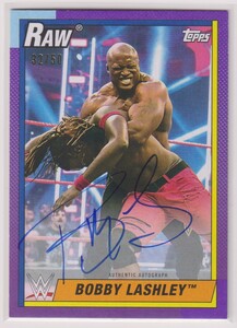 WWE BOBBY LASHLEY AUTO 2021 TOPPS HERITAGE On Card AUTOGRAPH Signature /50 枚限定 ボビー・ラシュリー 直筆 サイン ハートロック