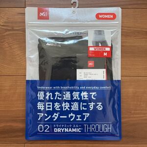 未使用 タグ付き MILLET ウィメンズ ドライナミック スルー ショーツ BLACK-NOIR M ミレー MIVO1891-0247-M 黒 レディース