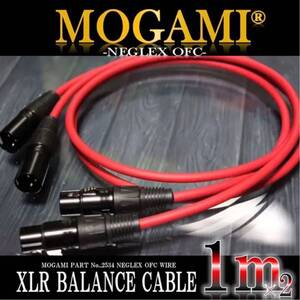 「お買得」MOGAMI2534 XLRキャノンケーブル 1.0m×2本【新品♪】r