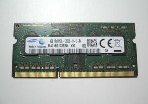 【即決・送料無料】SAMSUNG サムスン DDR3 1600 4GB 1Rx8 PC3L-12800S-11-13-B4 低電圧 1.35V 204-Pin SDRAM SO-DIMM ノート用 メモリ ②