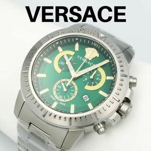 VERSACE ヴェルサーチェ　VE2E00821　シルバー＆緑文字盤　スイスメイド　高級