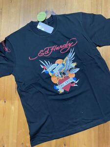 ★ ED HARDY エド　ハーディー　半袖プリントTシャツ　黒　LL 新品　2727 鷲